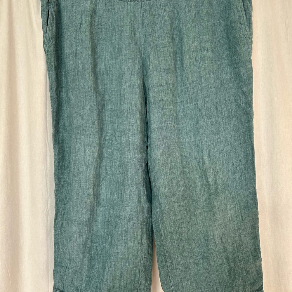 Pure JJill Teal Linen Pants
